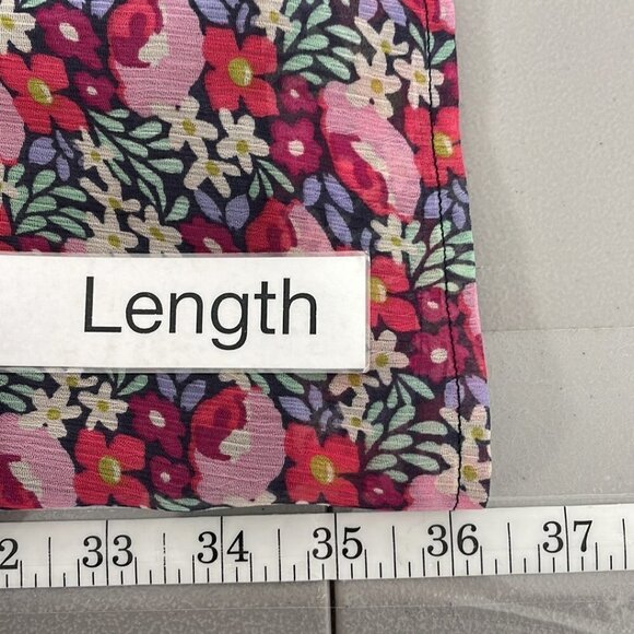 Tulle Panel Dress Sleeveless Floral Pink Red Size X Small XS - Picture 16 of 16